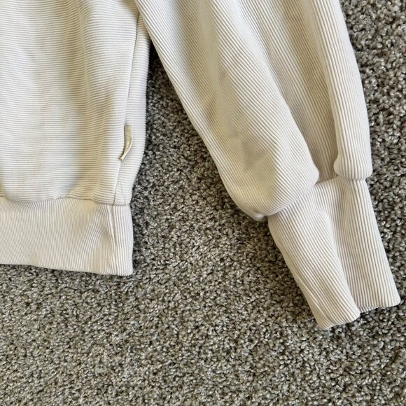 Varley Vine Womens Sz XS Ivory Half-Zip Pullover Sweatshirt Oversized Collar - Picture 6 of 13